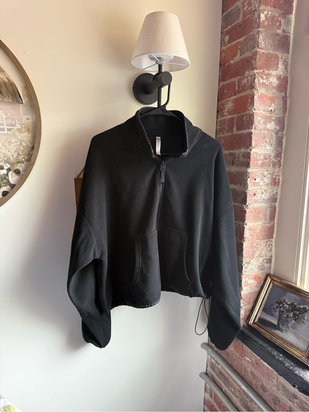 Fabletics Black Fleece Half-Zip Pullover
